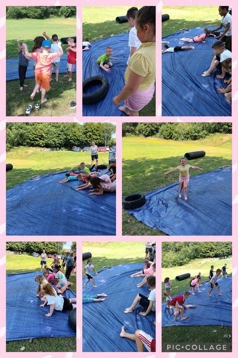 We had a brilliant day on the slip n slide today, it kept us lovely and cool in this heat!