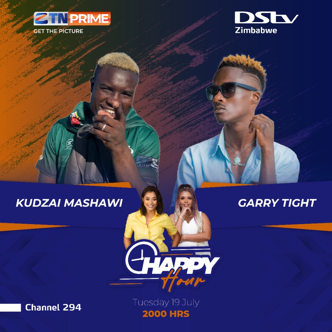 ZTNPrime's tweet photo. It's a Tuesday again. 

And on tonight's episode of #HappyHour, we've Cheetahs skipper Kudzai Mashawi &amp; musician Garry Tight on #DStv294 

⏲️ 20:00hrs (CAT)

@DStvZimbabwe

#ZTNPrime #GetThePicture https://t.co/SiNOnCEjW8