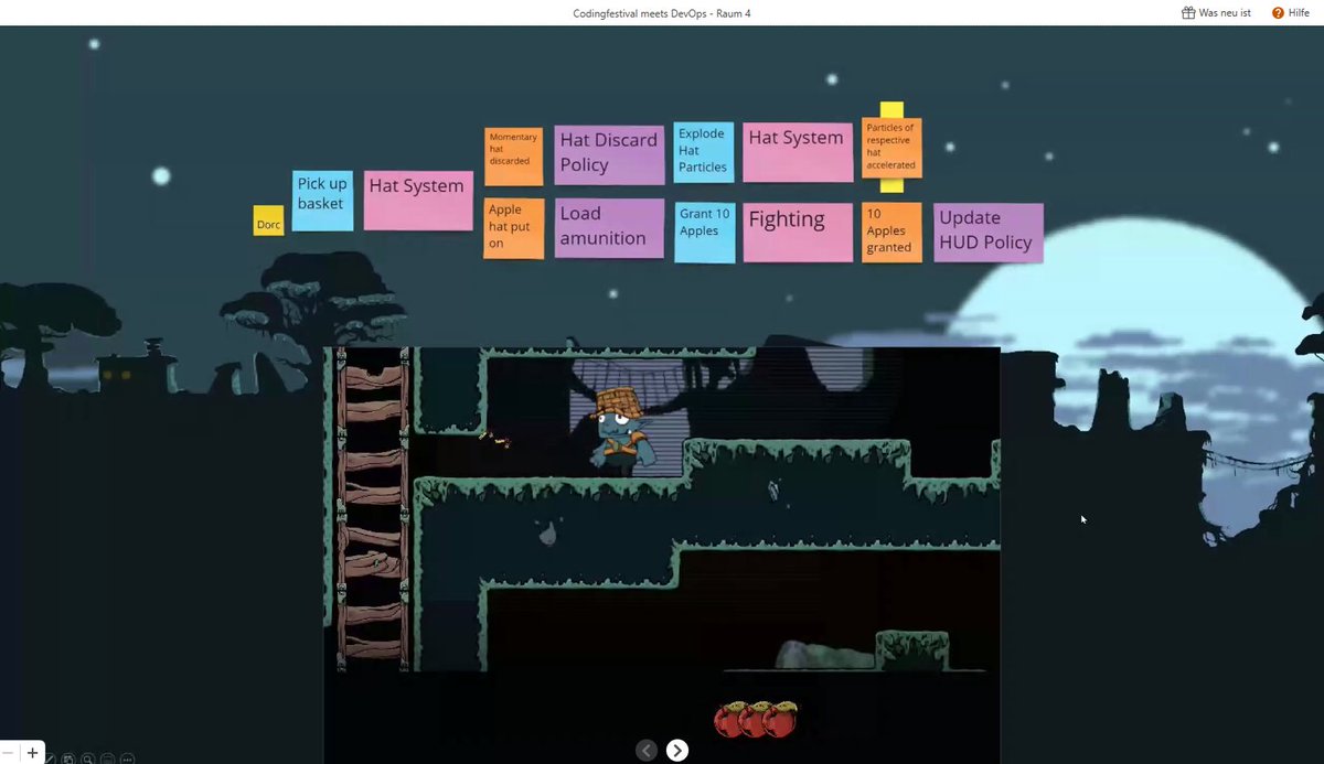 "Domain Driven Game Design" erklärt von <a href="/heimeshoff/">Marco Heimeshoff @Heimeshoff@mastodon.social</a> auf dem #DATEVCodingFestival #DATEVlernt #WeAreDevOps Anhand eines Spieles macht das viel Spaß und ist leicht verständlich.