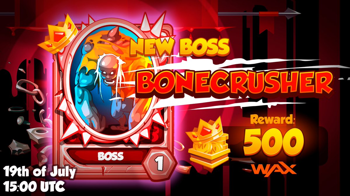 I just published NEW BOSS BONECRUSHER link.medium.com/wpUXaVV9Mrb A reminder to all Warspace users that the first boss fight will take place today, July 19 at 15:00 UTC. Players will be confronted by a powerful warlord — the BoneCrusher. #NFT #WAX #P2E #PlayToEarn #Giveaway