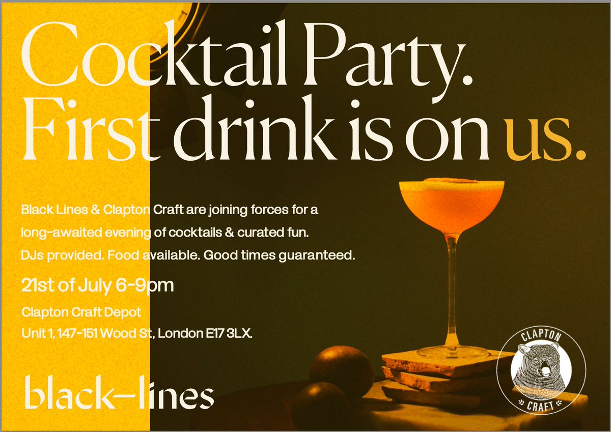 We're teaming up with @BLdrinkslondon on Thursday evening to pour some ice cold cocktails, and they're getting the first round in! It's gonna be fun, see you then!! 🫗🍸🥂
