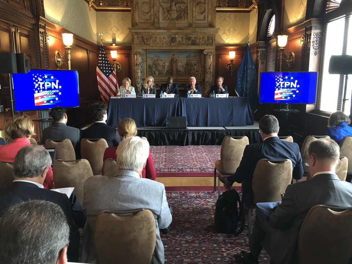 TABC_Council's tweet photo. Kicking our morning off with important discussions about the future of the #Transatlantic relationship 🇪🇺 🇺🇸 

Great turn out for day one of #TransatlanticWeek2022 

@TPNOnline https://t.co/8Bm0mLLIk5