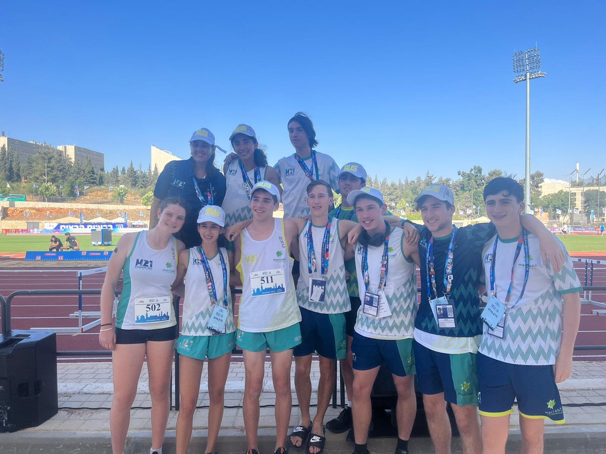 MaccabiTeamAus's tweet photo. IT'S TRACK AND FIELD TIME!

The Maccabiah track and field program begins tonight at the freshly laid Hebrew University Athletics track in Jerusalem

Our Australian junior team is here and ready to compete. Ready, Set, Go Aussies 🇦🇺 #OneTeamOneDream #Maccabiproud
#maccabiaustralia https://t.co/rs06bffefR