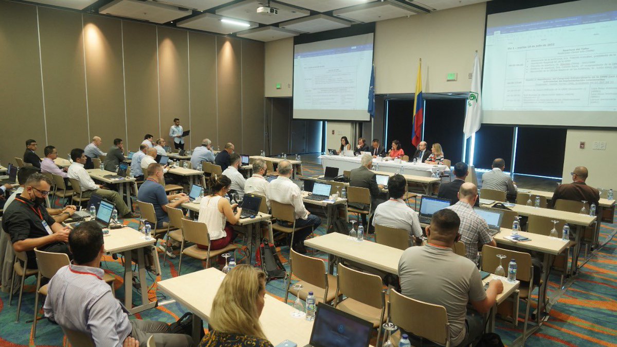 IDEAMColombia's tweet photo. #IdeamInternacional🌎

📍Cartagena | Comienza la segunda jornada de la Conferencia técnica de la Asociación Regional III (América del Sur) de la @WMO

Hoy la novedad en la agenda es el Taller WIGOS, WIS y GDPFS, en política de datos y se mantienen los de #Enandes y #WICAP https://t.co/VcpPmplQGT