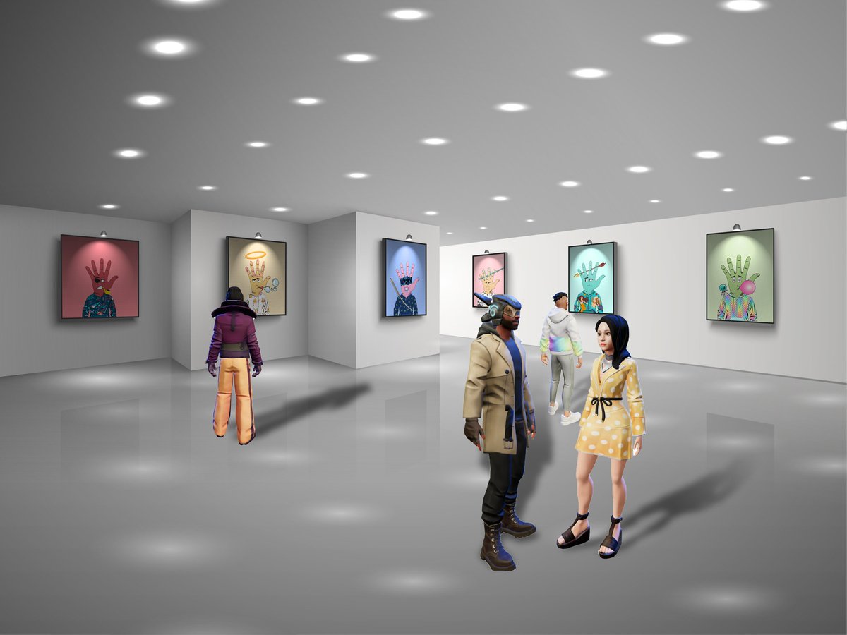 TheHandClub's tweet photo. Hello folks!  how you doing ?
 Yeah we are just roaming around the museum soon you also going to experience the same 
➡️ Follow us on Instagram &amp; Twitter
➡️ Tag 3 friends
#NFT #NFTGiveaway #NFTartist #the_hands_club_trapsee #metavers #nftcollectors #NFTJapan #Nfts #NFTCollection https://t.co/b6vSLYnBOR