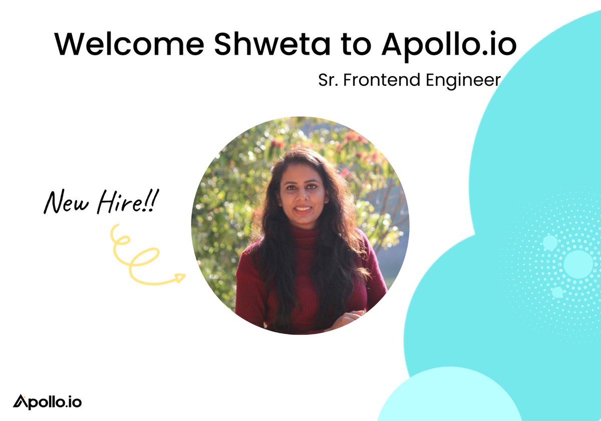Welcome! We’re thrilled to have a #newmember.

Shweta is joining us from India as a Senior Frontend Engineer and has an overall 6 years of experience working on Angular.js and React.js technologies.