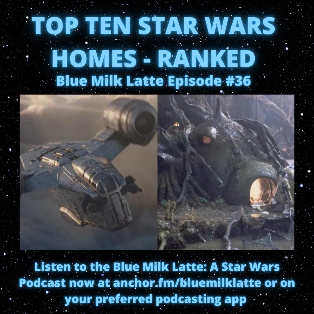 bluemilklatte's tweet photo. What’s your favorite home/dwelling in the Star Wars Galaxy?! Sound off in the comments! #StarWars #RazorCrest #Dagobah #StarWarsFan #StarWarsFans #Lucasfilm #Kashyyyk #StarWarsPodcast #VadersCastle #Jedi #Sith #BlueMilkLatte #🔵🥛��️ https://t.co/tH1X2EbbqS