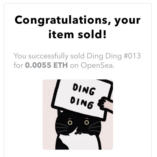 Thank you very much 951E1B 🙏🏼✨ for collecting some ding dings.
I hope you enjoy Ding ding moving funny and happily in your collection and wish you have good days : )

Sorry I can‘t find your twitter account. I hope you can see this.