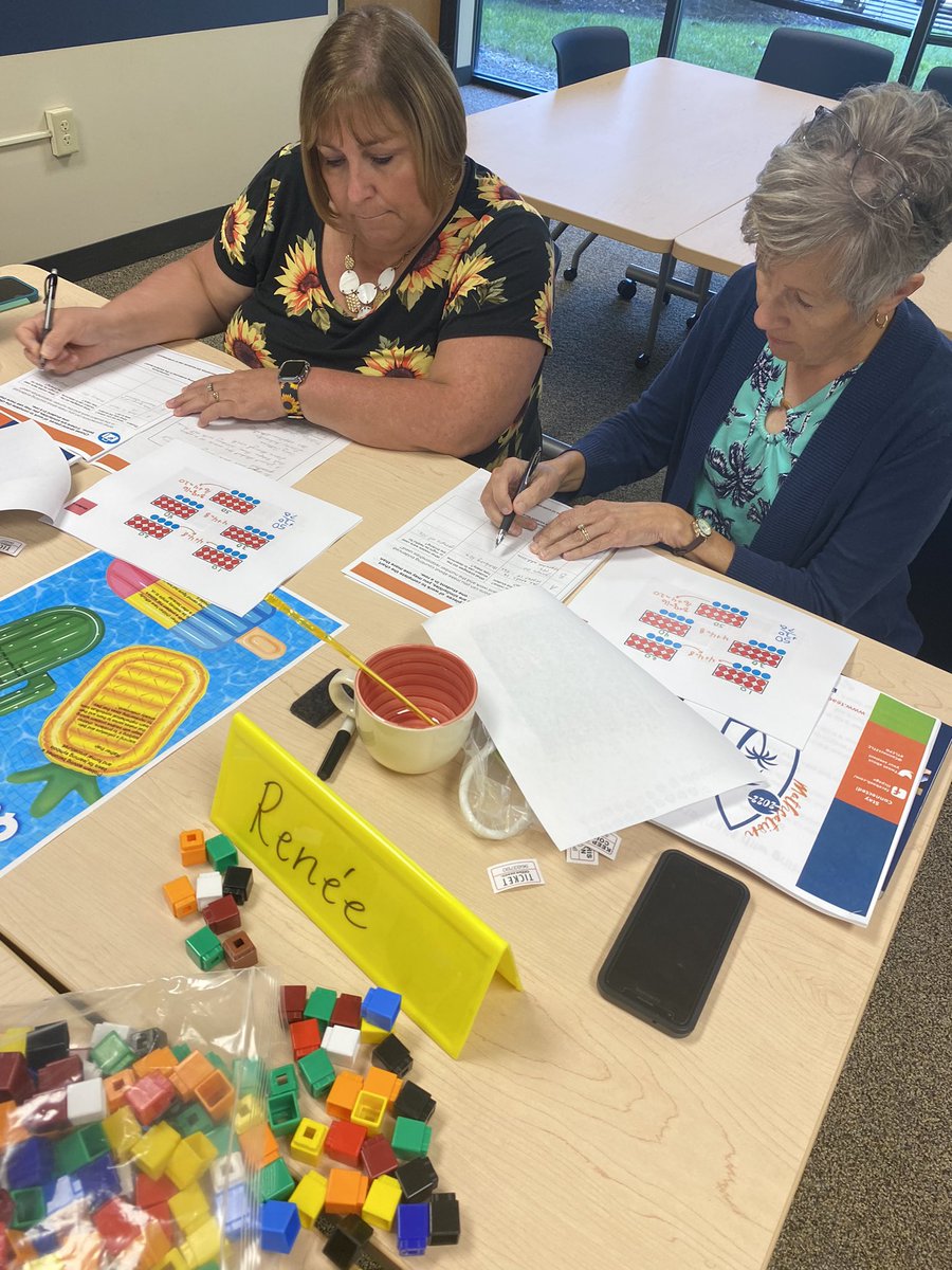 teacherkpratt's tweet photo. Examining student work to determine strategies used & next steps for instruction @Connect2TLC @reneelynnsnyder #mathcation https://t.co/HYNc8cezwX