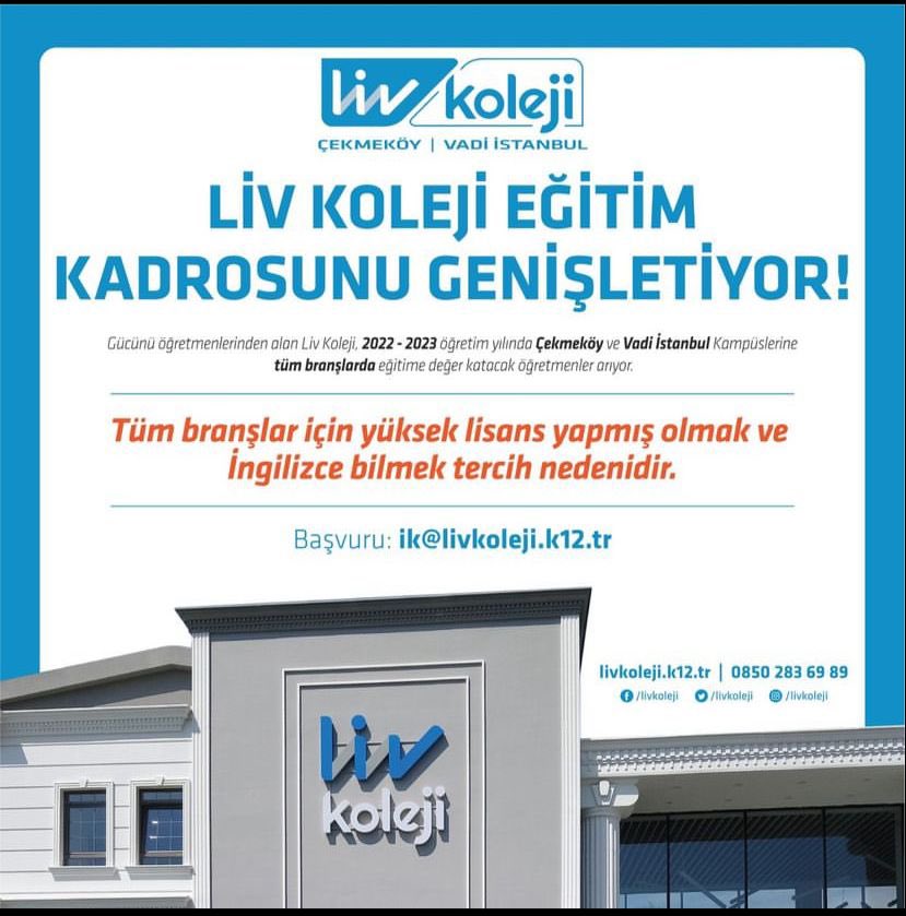 Liv Koleji Eğitim Kadrosunu Genişletiyor #livkoleji