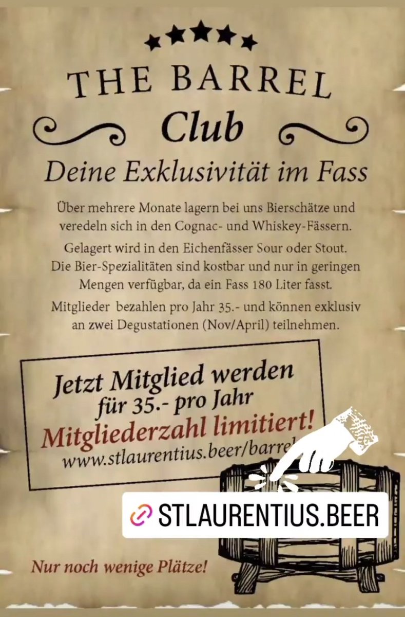 LaurentiusBeer's tweet photo. Hopp de bΓ€se! Es hed nur no wenig PlΓ€tz π€
https://t.co/qzsPo9LZIA
#barrelclub #stlaurentius #craftbeer #bΓΌlach https://t.co/4vRN6WaY04