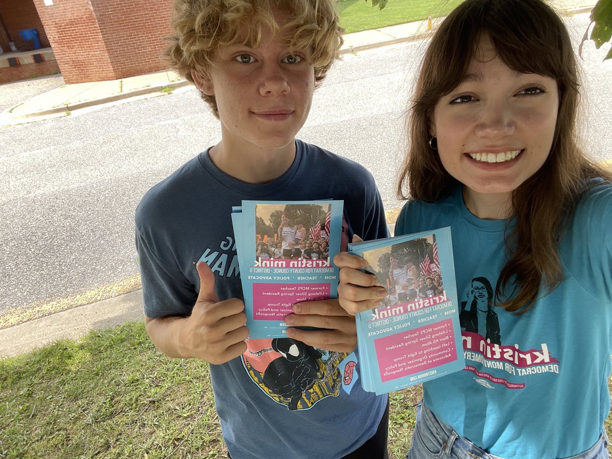 KristinMink_'s tweet photo. If you’re a Montgomery County District 5 voter, you’ll see our #TeamMink volunteers at the polls today!
Thank you so much to all the voters stopping to say hi and wish us luck! 🙌
🗳Find your polling site and other Election Day info at https://t.co/D7U2j2emdr https://t.co/MxGAYqFz3f