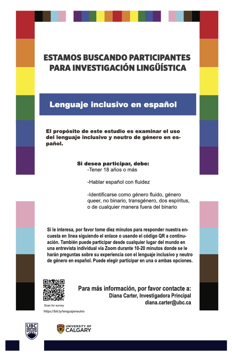 LimaGayNet's tweet photo. Si eres una persona #nobinaria #queer #transgenero o de #generofluido te invitamos a participar de esta investigación sobre el uso del #lenguajeinclusivo o de #generoneutro en el idioma español. #LGBTQ https://t.co/1FTd888QGG