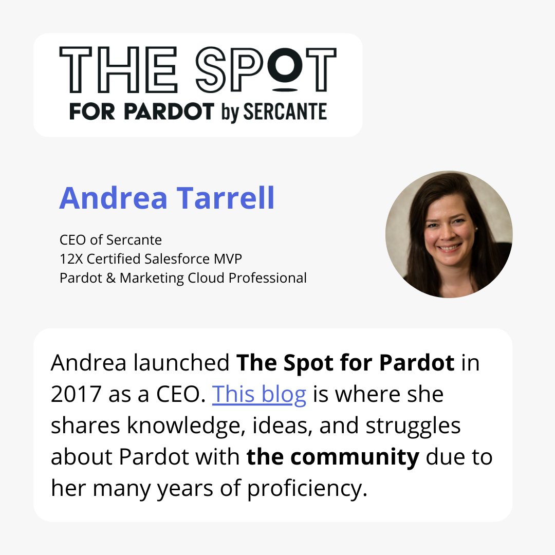Twistellar's tweet image. Swipe the gallery for TOP 3 list of women-led blogs that have amazed us with deep expertise in Pardot, Marketing Cloud and other marketing tools for Salesforce 👉
#Pardot #SalesforceBlogs #WomanInTech #SFMC
