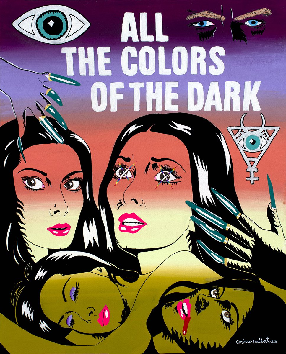 Last, but certainly not least, here’s my hand painted movie poster for ALL THE COLORS OF THE DARK. It’s part of a series of 6 paintings I made for the upcoming event, GIALLO GELATO @facetschicago 🍦🔪🩸#stephaniesack #edwigefenech #allthecolorsofthedark