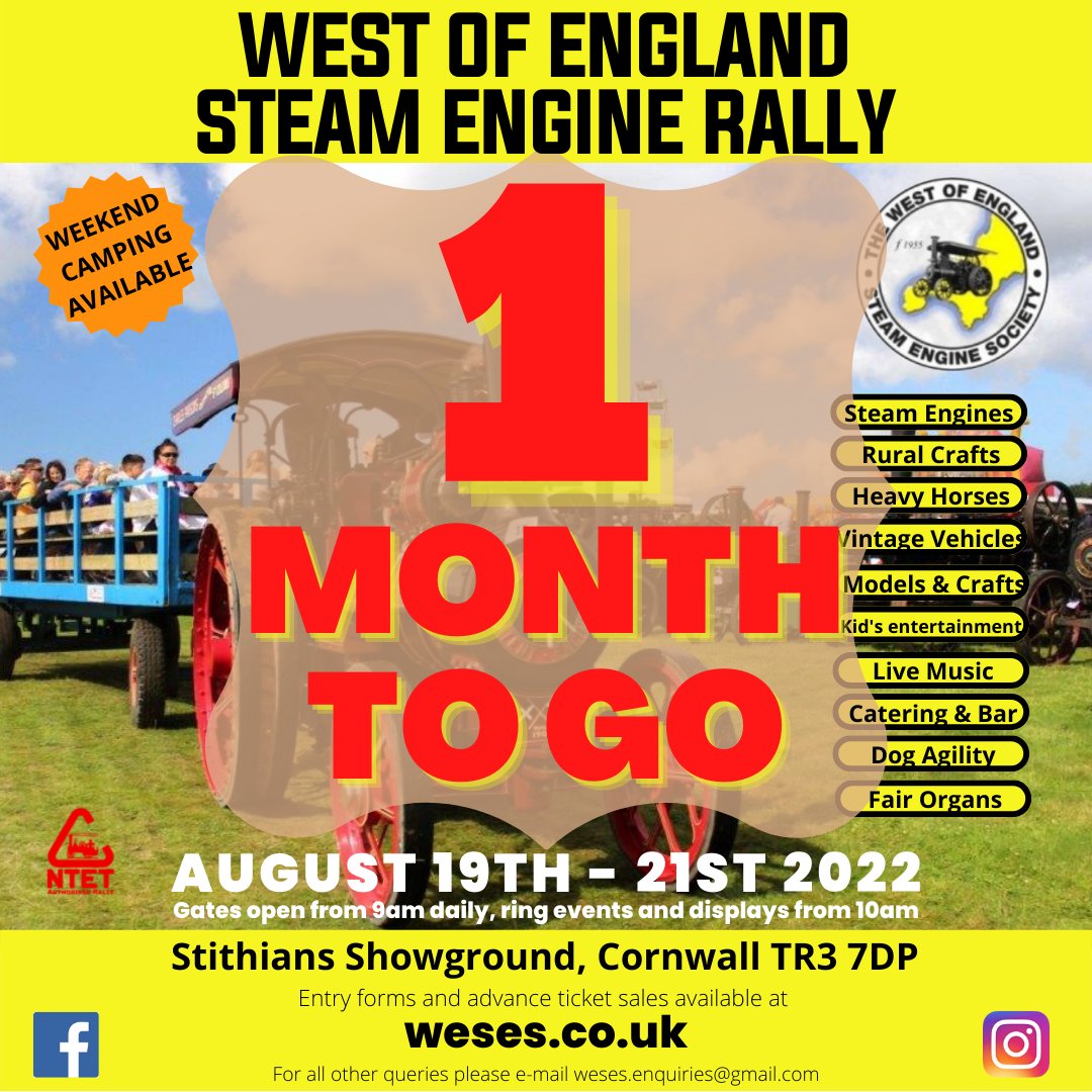 📢 1 Month Countdown!📢
A month today we will be enjoying the first day of our event for 3 years!
We look forward to welcoming members, exhibitors and visitors old and new.
Don't forget advance tickets are on sale until the end of July, weses.co.uk/book-tickets/