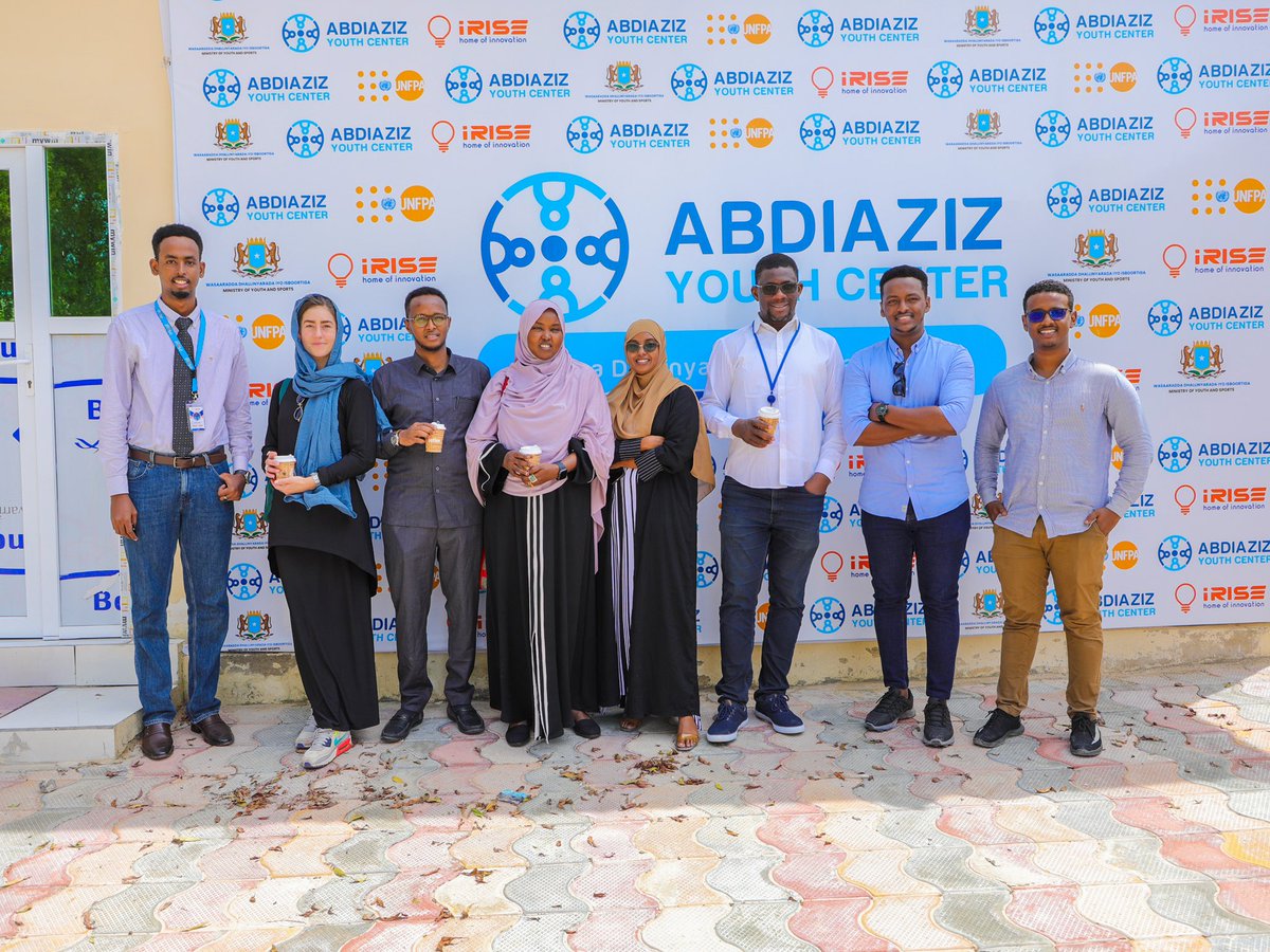 wehlie_ahmed's tweet photo. We are very glad to welcome @UNFPA_SOMALIA team lead by resident Rep @niyioju to @AbdiazizYouth . Welcome to Somalia- its great to welcome you to youth friendly center @AbdiazizYouth. 

@UNFPA_SOMALIA is lucky to have you as resident Rep.

#AYCVisit  #iriseimpact https://t.co/tRAQahdWON