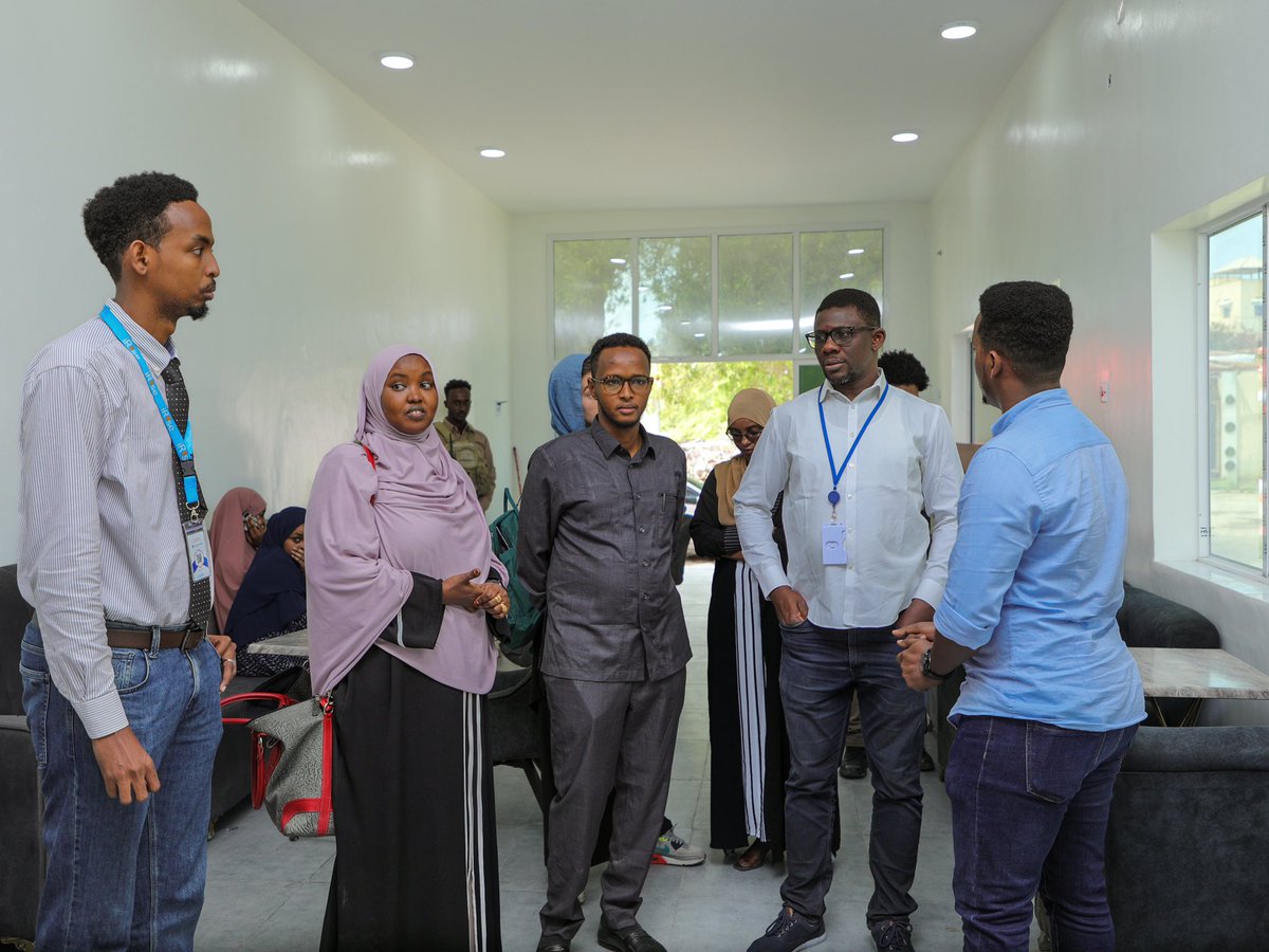wehlie_ahmed's tweet photo. We are very glad to welcome @UNFPA_SOMALIA team lead by resident Rep @niyioju to @AbdiazizYouth . Welcome to Somalia- its great to welcome you to youth friendly center @AbdiazizYouth. 

@UNFPA_SOMALIA is lucky to have you as resident Rep.

#AYCVisit  #iriseimpact https://t.co/tRAQahdWON