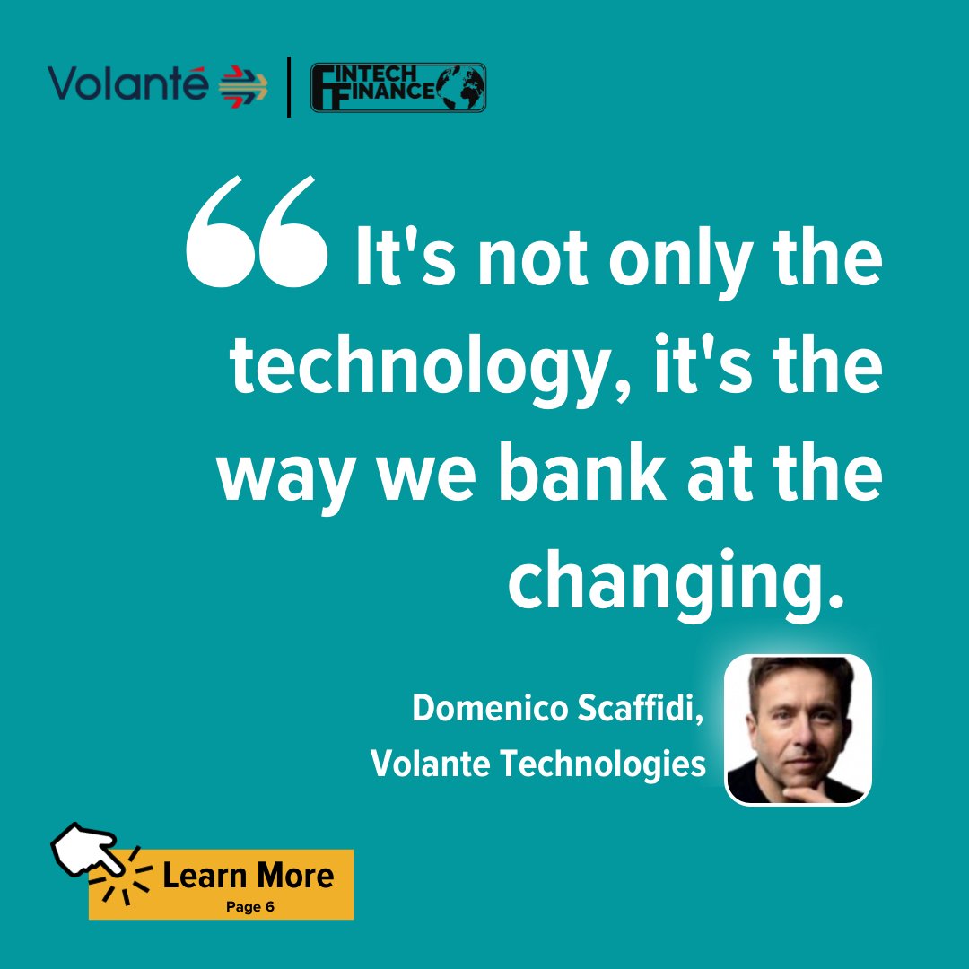 volantetech's tweet photo. The world of payments is moving at warp speed and providers must keep up, or fade into insignificance, says Volante's Domenico Scaffidi, in the article "Instant gratification" by @fintechf #PaytechMagazine https://t.co/3qOOmvc6xr