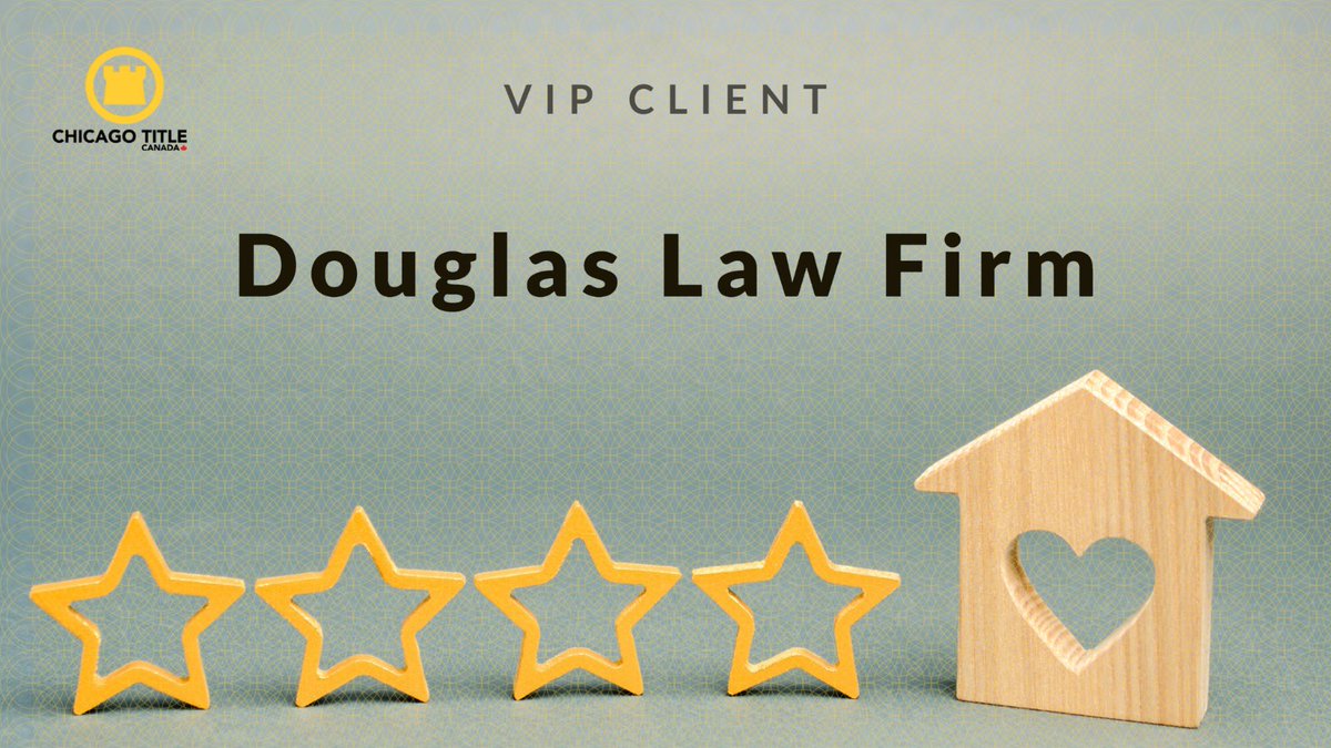 ctic_ca's tweet photo. On behalf of everyone at Chicago Title Insurance Company Canada, we thank @Douglas_LawFirm for your business and ongoing commitment to our partnership.

#cticsolutions #vipclient #titleinsurance #realestatelawyer #realestate #weloveourclients https://t.co/m9bSSta7Yq