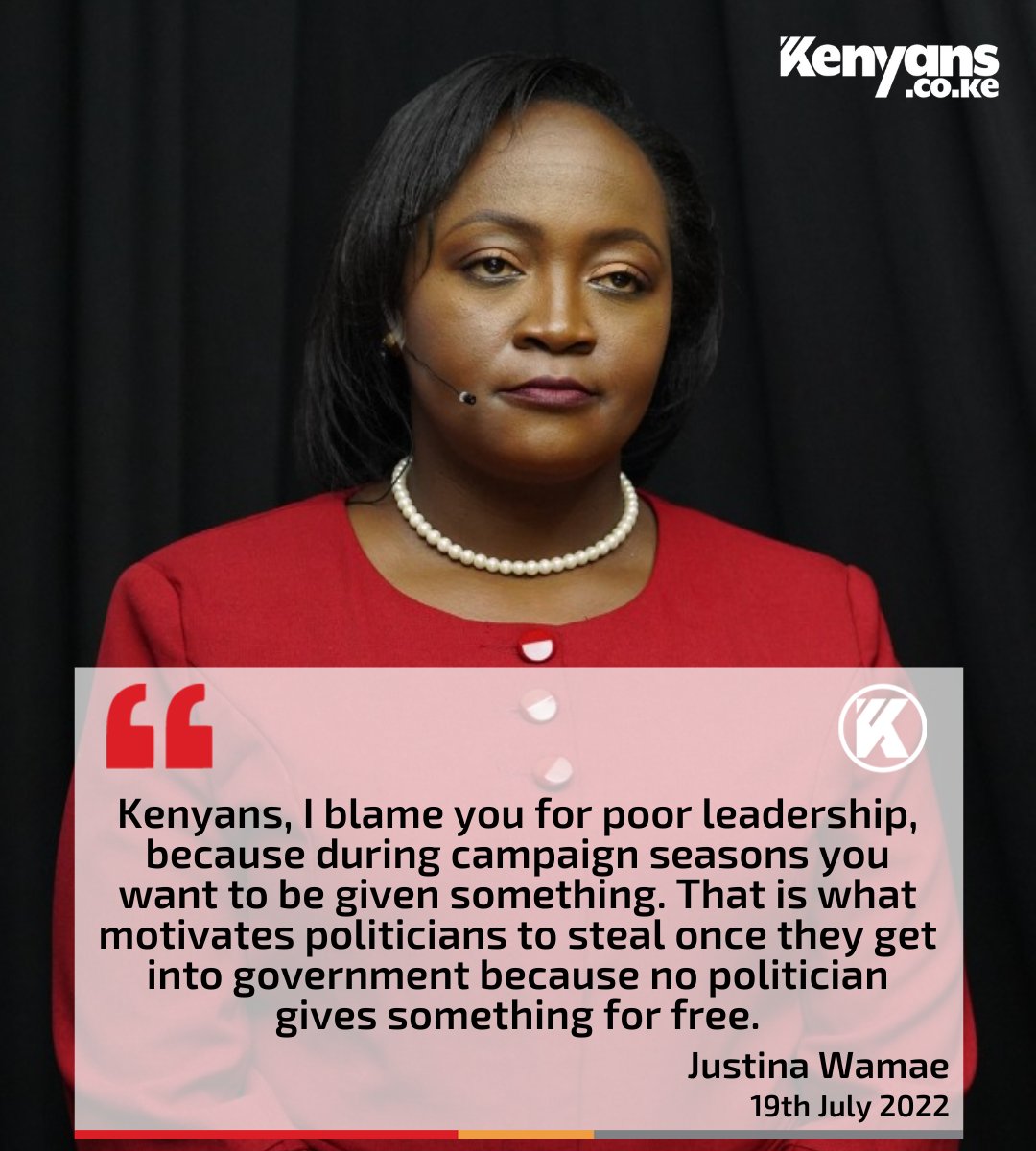 Kenyans, I blame you for poor leadership - Justina Wamae
#DeputyPresidentialDebate2022
#PresidentialDebatesKe2022