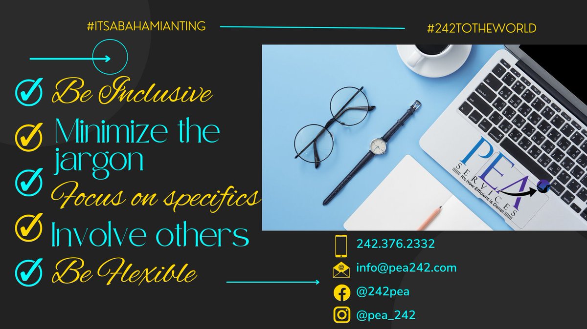 PEAServices's tweet photo. #TopTuesdayTips inspired by #officerules creating positive workplace culture  #flagcolours #BahamianOwned #organizationalprofessionals #adminsolutions need #draftingassistance?  Follow @PEAServices 
Email info@pea242.com 
Call 2423762332 
Whatsapp 2426760142 https://t.co/H7Zu94OR5H