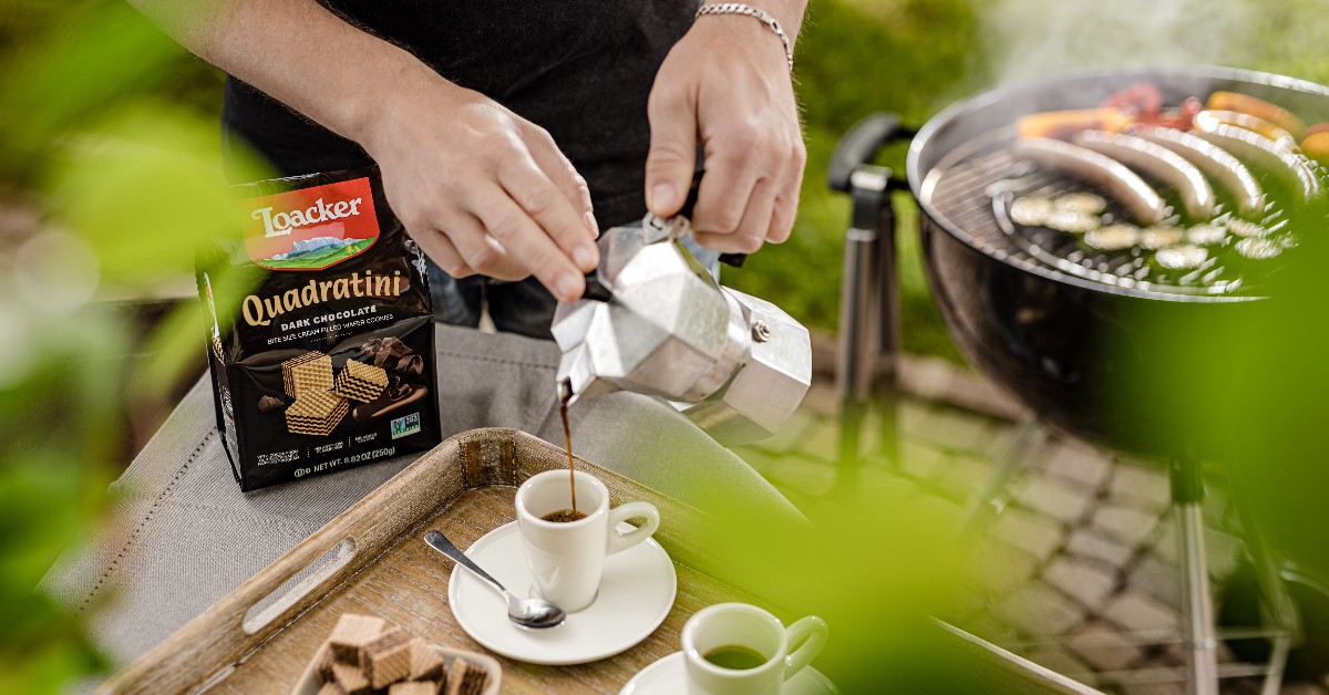 It's barbeque time, but make it fancy with the exquiste taste of Loacker Quadratini Dark Chocolate