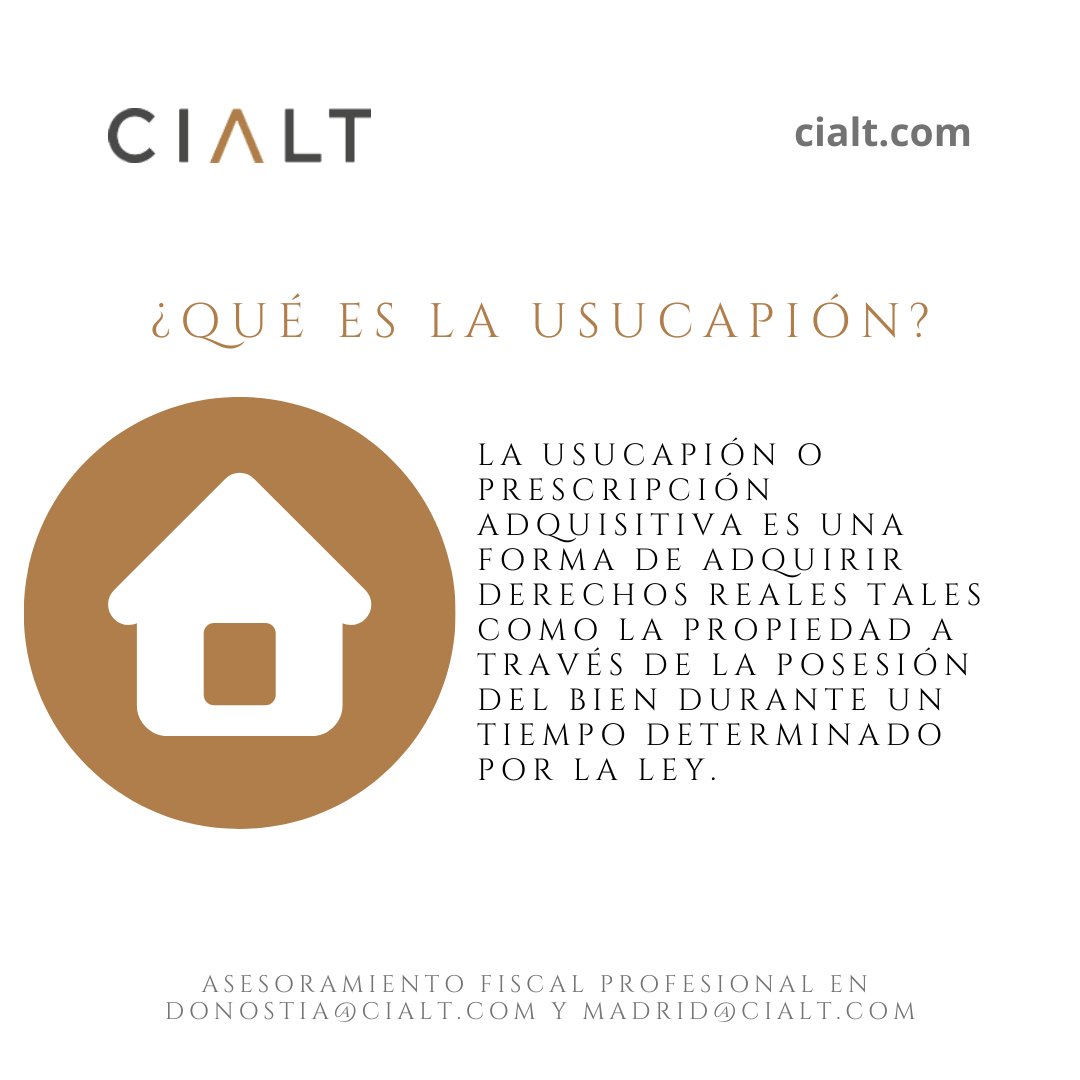 CIALT's tweet photo. Sabes qué es la Usucapión

Si tienes dudas los puedes preguntar en:

▷ 943 31 18 66
▷ donostia@cialt.com
▷ madrid@cialt.com

#deducciones #consejos 
#donostia #sansebastian #euskadi #gipuzkoa #paisvasco
#Usucapión https://t.co/8zMtCYRaua
