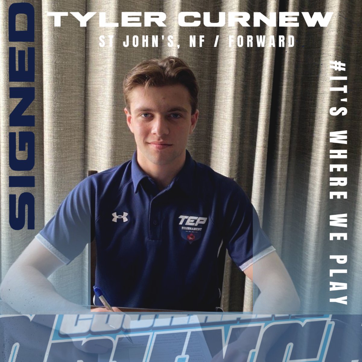 IFSTORMNOJHL's tweet photo. #SIGNED 

#Welcome Tyler Curnew from St. John's, Newfoundland to #CRUNCHNATION. 

 #CrunchNOJHL    #ITSWHEREWEPLAY. https://t.co/Mf7swPyWvv