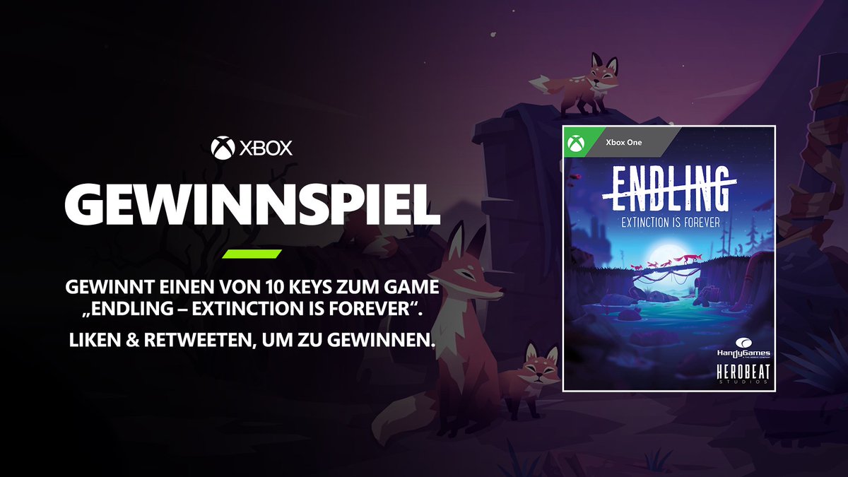 Das wundervolle #Endling von <a href="/handy_games/">HandyGames | Play Maneater! BITE NOW!</a> ist ab sofort verfügbar! 🦊

Wir verlosen passend zum Release 10 Game-Keys für eure Xbox! 
So macht ihr mit:
1. <a href="/XboxDACH/">Xbox DACH</a> folgen ✅
2. Tweet liken + RT ❤️🔁

TNB 👉 xbox.com/de-DE/promotio…