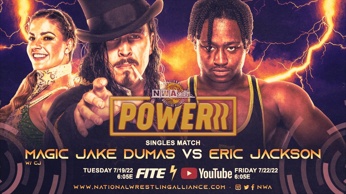 nwa's tweet photo. This week on #NWAPOWERRR It’s the finals of the #RaceToTheChase tournament!! Who will face NWA Worlds Heavyweight Champion Trevor Murdoch for the #10lbsOfGold at #NWA74?!
📺 FIRST on FITE Tuesdays.
💥 FREE on YouTube Fridays.
⏰ 6:05 EST
🔥 The NWA. Wrestling as it’s meant to be https://t.co/FqlGmiGzg9