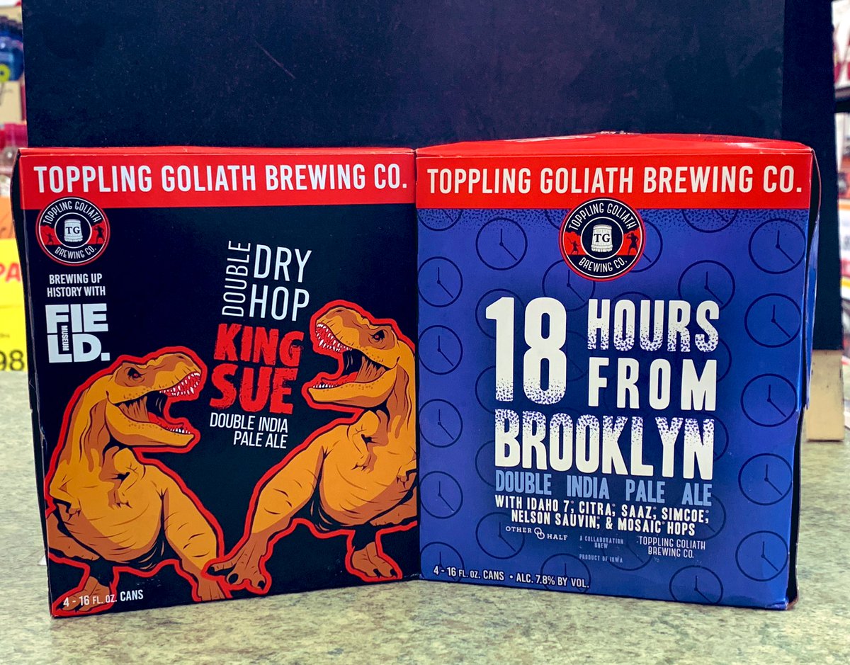 IndianolaWS's tweet photo. We have some new limited releases from @TGBrews available this week. DDH King Sue and 18 Hours From Brooklyn https://t.co/phC37ebDiK