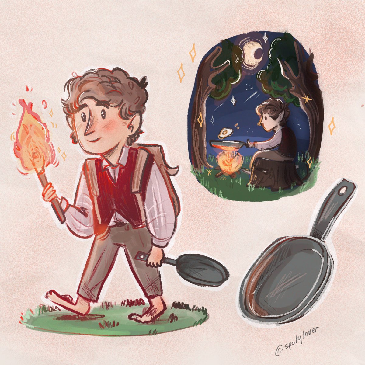 spotylover's tweet photo. Luzu sartén modo Hobbit 🍳 :D #KarmalandV https://t.co/avxTvuJR7D