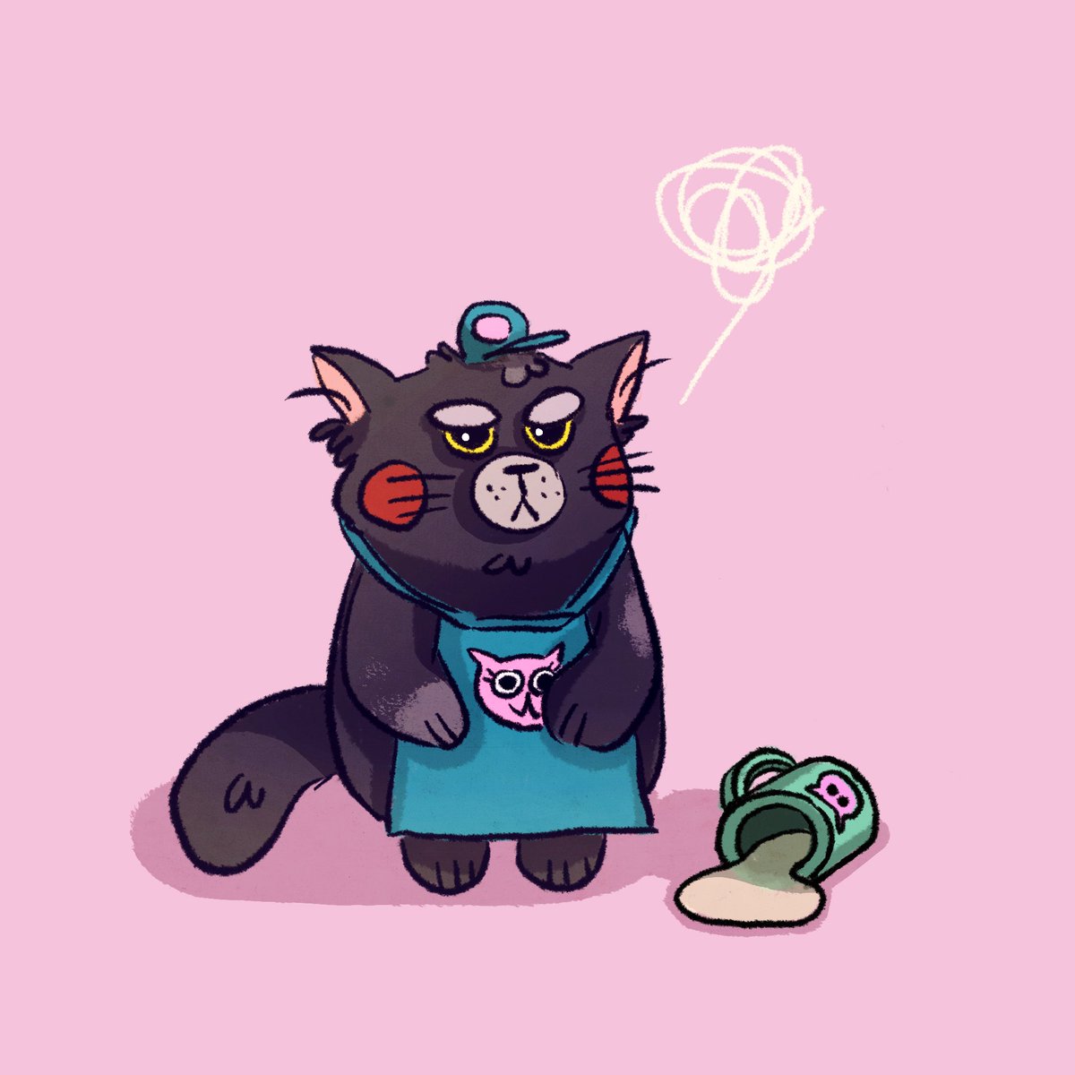 Coffee shop idea: it’s a cat cafe but the cats are the baristas 😽☕️ Yes or yes?