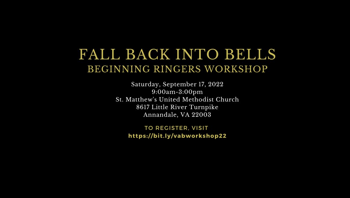 VirginiaBronze's tweet photo. https://t.co/FGuQra0tGX

This workshop is designed for the beginning ringer or director looking to learn the basics of handbell ringing. https://t.co/UGwHIf2lcK