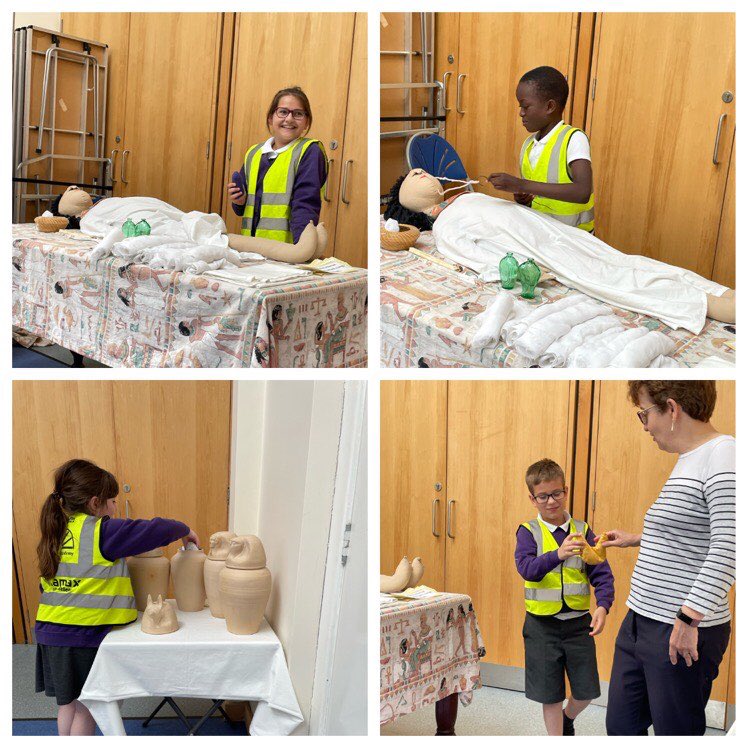 OPA_ParkHill's tweet image. Last week, our year 5 pupils explored Egyptian hieroglyphs from real ancient artefacts in the tomb of Osiris at Bagshaw Museum, and made studies onto papyrus from their observations. @Artsmarkaward @KirkleesMuseums @OGATArts #Artsmark20