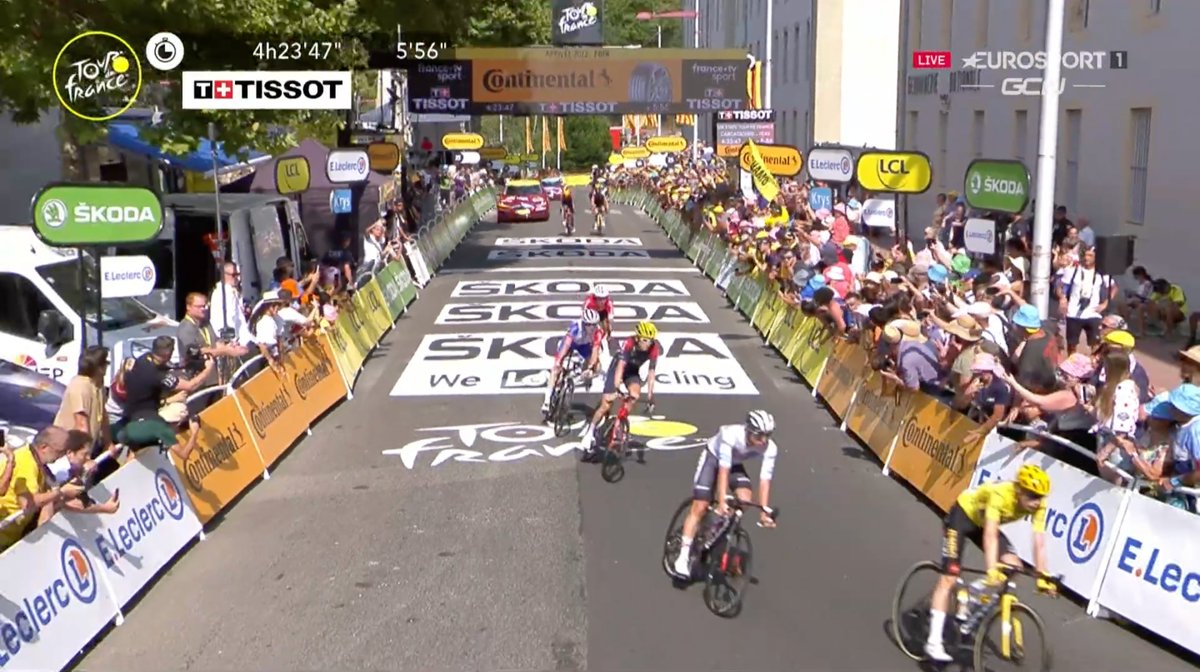 David Gaudu en termine à Foix au sein du groupe Maillot Jaune. Il réalise un bond de la 8ème à la 5ème place au classement général !