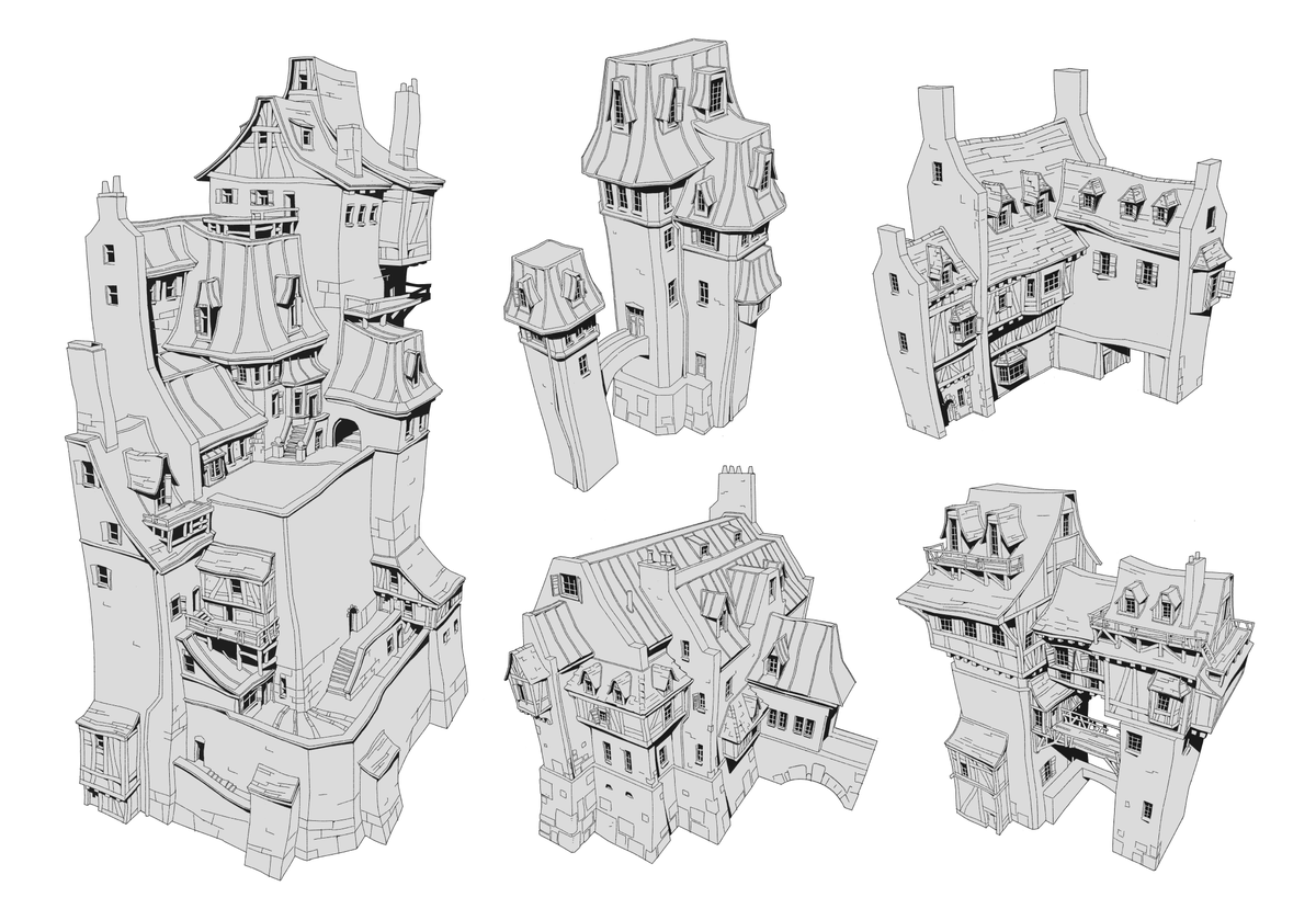 Joshuacarsonart's tweet photo. The initial schematics of the building got away from them over the dozen odd generations of dwelling here - but it still stands https://t.co/Hmo6N0vPGW