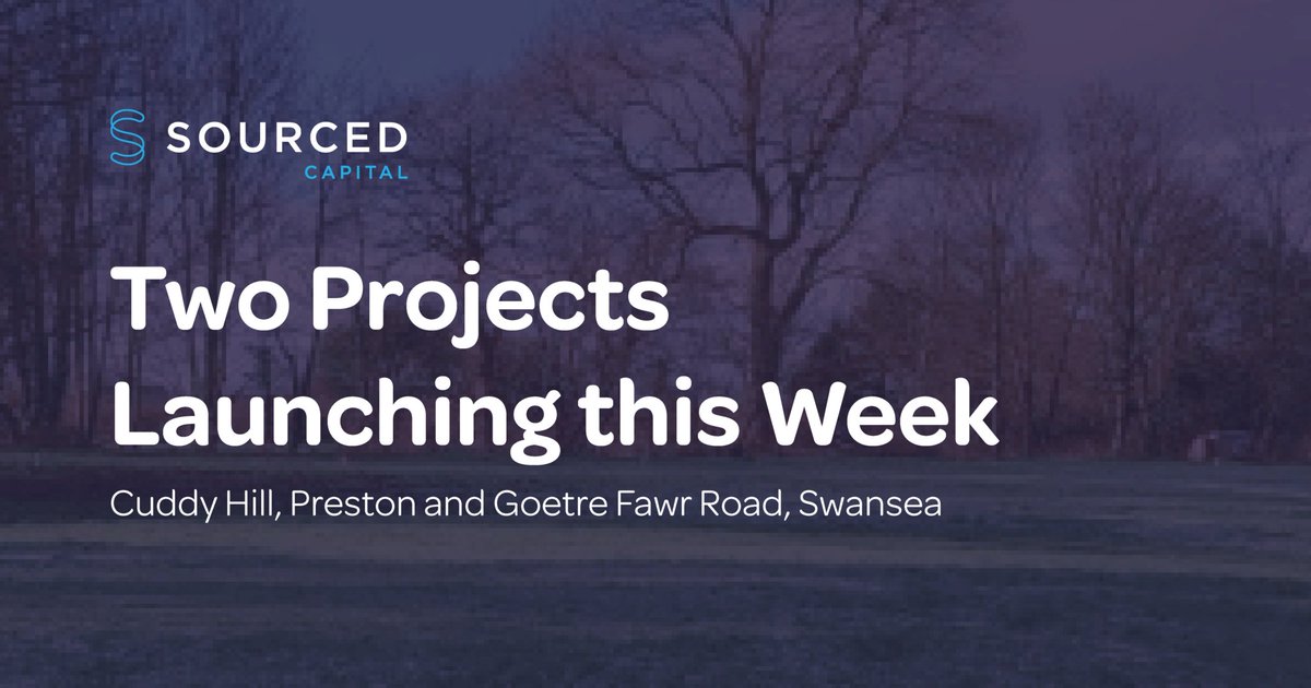 At Sourced Capital, we continue to go from strength to strength. As further evidence of the strong pipeline of new deals, we’re delighted to share details of two further projects launching this week - Cuddy Hill in Preston and Goetre Fawr Road in Swansea.
