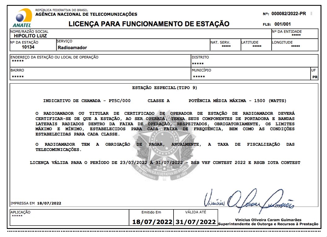 RadioOSG's tweet image. Indicativo especial #PT5C para os contestes #BSB de #VHF e #IOTA em julho de 2022
.
.
.
.
.
#hamradio #radioamador #amateurradio #hamcontest #DXCC #VUCC #LOTW #RSGB #labre #PY5HC #PY5LUI #PU5OKA