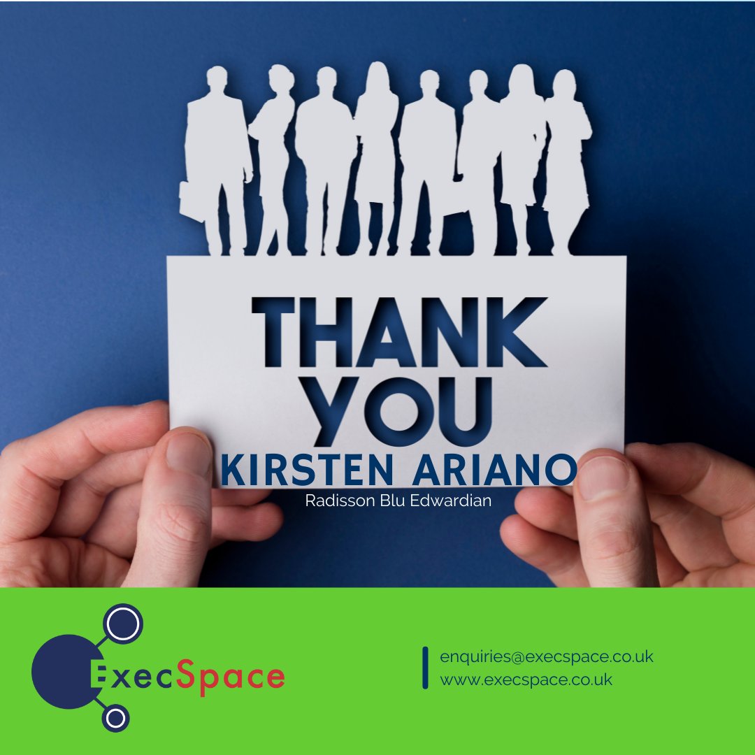 ExecSpace's tweet photo. Venue VIP shout out to Kirsten Ariano from @RBEhotels Radisson Blu Edwardian, London.
Not only is she a brilliant Account Manager, as a site visit host - she is welcoming, insightful and knows her properties inside out.
Thank you Kirsten π
#venuevip #shoutout #eventprofs https://t.co/tIe4uTygoG
