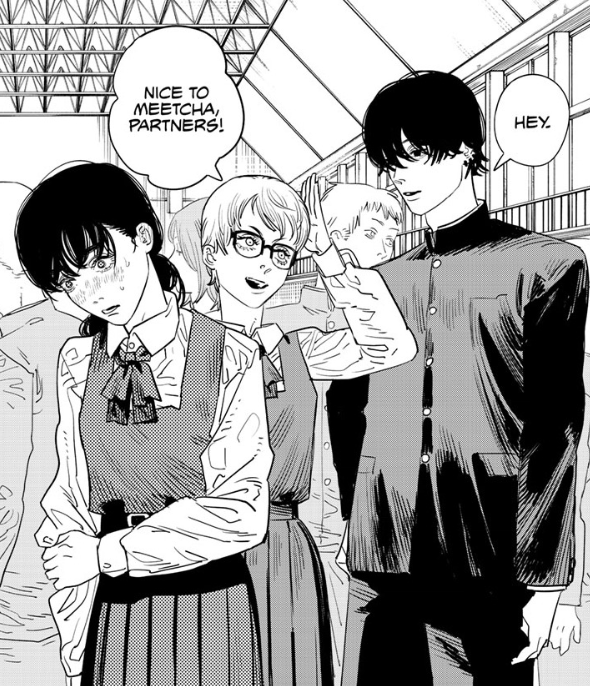 chainsawmannews's tweet photo. After reading this chapter, We learned that The War Devil is trying to force Mitaka to fight Chainsaw Man, but Mitaka doesn't want to, and if she doesn't obey her commands, she'll kill her. As a result, she is being blackmailed. Next chapter should be interesting. https://t.co/iTCti2wCur