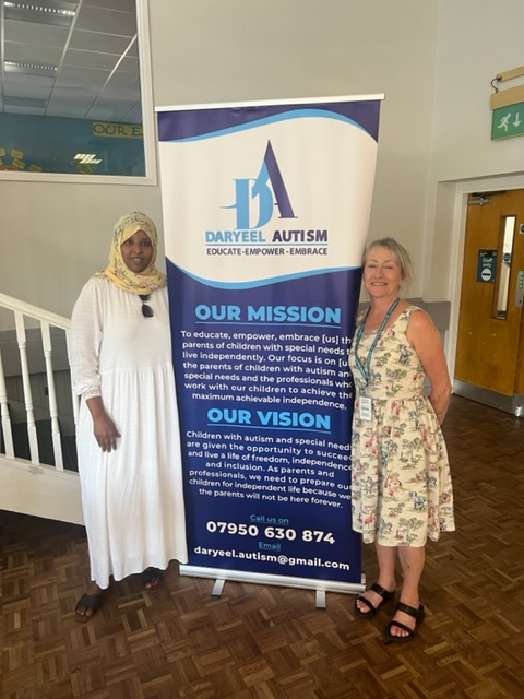 AutismDaryeel's tweet photo. Another successful coffee morning, we played and learned musical instruments from #Morocco and had art session decorating biscuits; cooling our selves with ice-lollies; lots of very cold drinks. Ruth Preocanin the centre manager joined us. @CityMayorLeic @DCCLeicsPolice #Autism https://t.co/5lBarllyl6