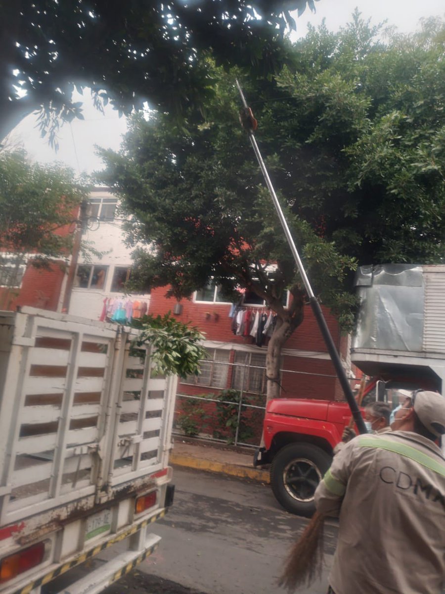 bgb_bryan's tweet photo. Desde que salí a la oficina, una brigada de la @OlaMHmx ya se encontraba en la #5DeMayo esperando instrucciones para dar inicio a los trabajos en la colonia.

Las y los vecinos esperamos que se logre dar solución a los 27 folios pendientes y a las solicitudes de la comunidad. https://t.co/sjQYL6L5NU