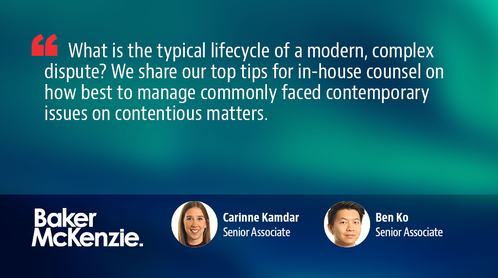 bakermckenzie's tweet photo. In our recent Future of Disputes UK: Disputes 101 session, our lawyers, Carinne Kamdar, Ben Ko, Ben Levitt and Jack Secunda, explored how to effectively manage complex cases. #GlobalLitigationForce
https://t.co/uEMs4mNG3C https://t.co/gDHllbNhnx