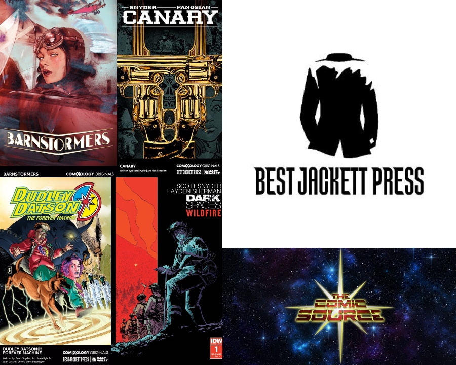 LRM_Exclusive's tweet photo. Best Jacket July Spotlight: The Comic Source Podcast #comics #dc #discussion #featured #podcast #reviews #thecomicsource #bestjackett #bestjackettpress #bjp #comixology #danpanosian #haydensherman #idw #jamaligle #scottsnyder #tulalotay https://t.co/Z6C51asWsN https://t.co/v9JyCHJTeC