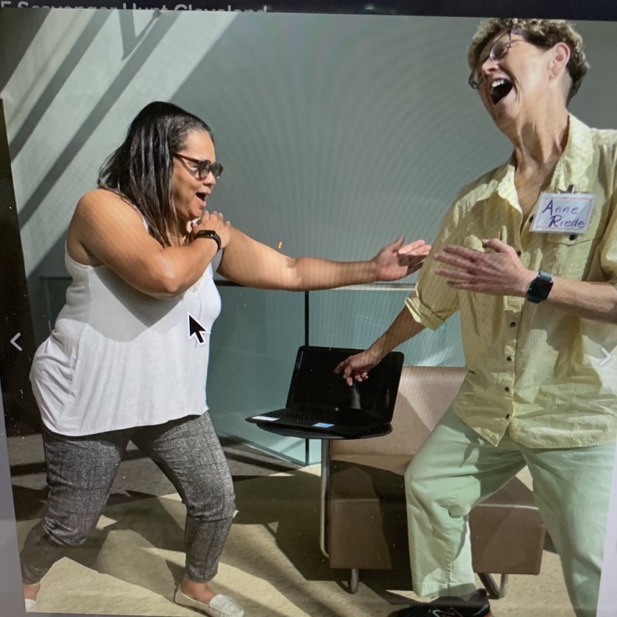 sngregg613's tweet photo. CSforCLE educators kicking it up on their @GooseChaseEDU exploring @codeorg #CSforCLE #CSforOH @OSLN https://t.co/SSgtZL4kLf
