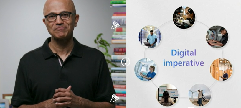 ICS_AI_Ltd's tweet photo. Every organisation in every industry will continue to infuse #digitaltechnology into every business function so they can do more with less #digitalimperative @satyanadella #msinspire https://t.co/C2VyXj4R0F