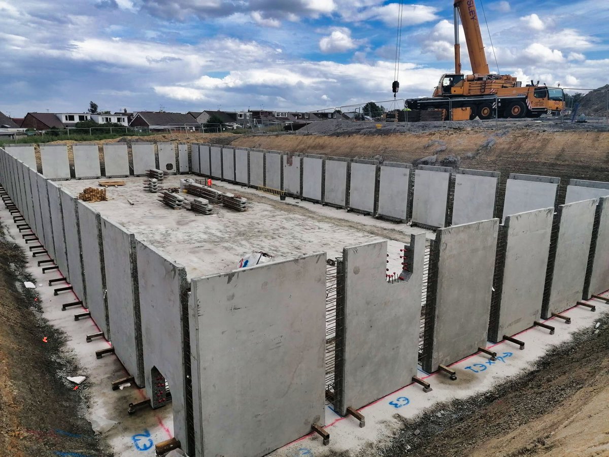 CarlowConcrete's tweet photo. 2.7m stormwater attenuation tank installed by Carlow Concrete with great teams from Redrow & The Sirius Group. Section 104 approved to offer 1700m3 of adoptable storage. Check out some site images below ๐๐๐
#carlowconcrete #stormwatermanagement #attenuation #groundworks https://t.co/ZzUVaLeRNQ