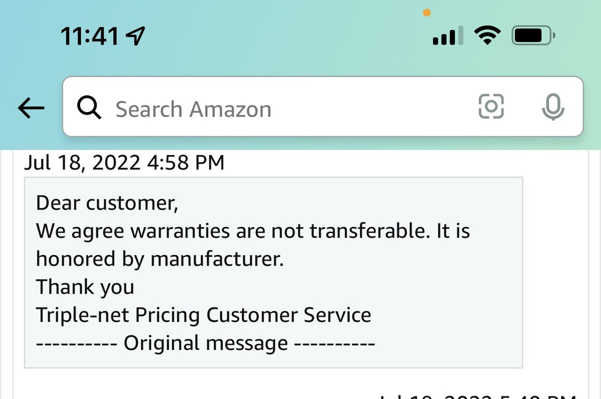planetmayra's tweet photo. @EpsonAmerica you sell printed to authorized resellers who resell on @amazon. You’ve helped me troubleshot the printer that’s less than a year old and advised to reach out to the reseller as the warranty isn’t transferable. They tell me otherwise. Who can help resolve this issue? https://t.co/bRlbRdx9Wi
